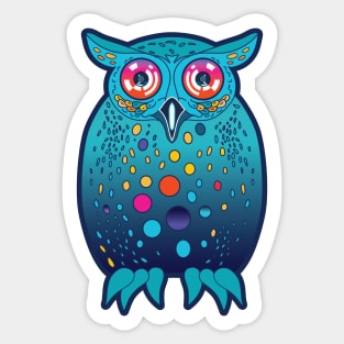 Playful, wise and friendly night owl Sticker